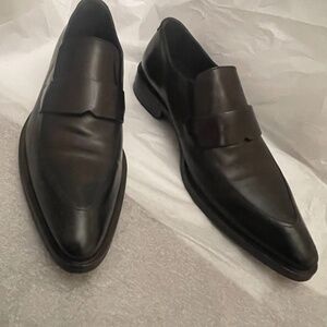 Hugo Boss Black Leather  Loafers Moccasins Dust Bag 9